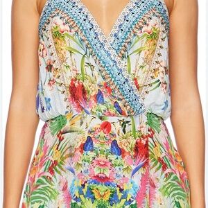 Vibrant Floral V-Neck Dress